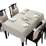 Modern minimalist solid color cotton linen dining table cloth waterproof and oil resistant