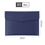 MoeTron-Bolsa organizadora de documentos em couro, Porta documentos, A5 Envelope, A6, Bolsa fêmea