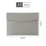 MoeTron-Bolsa organizadora de documentos em couro, Porta documentos, A5 Envelope, A6, Bolsa fêmea