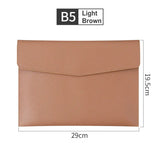 MoeTron-Bolsa organizadora de documentos em couro, Porta documentos, A5 Envelope, A6, Bolsa fêmea