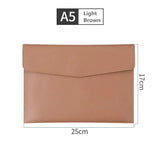 MoeTron-Bolsa organizadora de documentos em couro, Porta documentos, A5 Envelope, A6, Bolsa fêmea