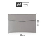 MoeTron-Bolsa organizadora de documentos em couro, Porta documentos, A5 Envelope, A6, Bolsa fêmea