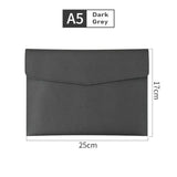 MoeTron-Bolsa organizadora de documentos em couro, Porta documentos, A5 Envelope, A6, Bolsa fêmea