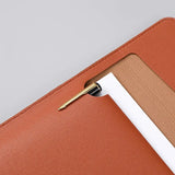 MoeTron-Bolsa organizadora de documentos em couro, Porta documentos, A5 Envelope, A6, Bolsa fêmea