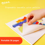 AOOKMIYA AOOKMIYA  Montmartre Tearable Portable Color Mixing Paper Studio Essential Disposable 36 Pages Oil Painting Gouache Color Art Palette