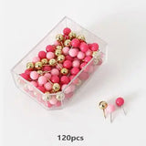 Multi Color Ball Push Pins, Cork Board, Photo Wall, Tachas Thumb, Pins De Desenho De Mapa De Madeira, 120Pcs