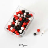 Multi Color Ball Push Pins, Cork Board, Photo Wall, Tachas Thumb, Pins De Desenho De Mapa De Madeira, 120Pcs