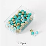 Multi Color Ball Push Pins, Cork Board, Photo Wall, Tachas Thumb, Pins De Desenho De Mapa De Madeira, 120Pcs