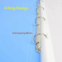 Multi-color A3 Binder 4 Rings A3 Folder For Document Storage HD Transparent Sleeves Ring Binder Folder With Rings