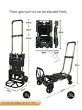 Multifuncional Folding Trolley, Grande Capacidade, Camping Wagon, Handcart portátil, Handle Picnic Cart
