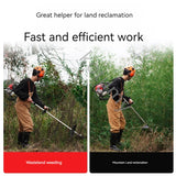 Multifuncional Garden Lawn Mower, Four-Stroke Mochila, Gasolina, Distribuição de Terra, Weeding Tools