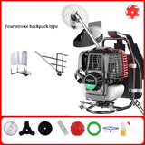 Multifuncional Garden Lawn Mower, Four-Stroke Mochila, Gasolina, Distribuição de Terra, Weeding Tools