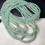 AOOKMIYA Myanmar Natural A- Level Jade Women's Jewelry Bean Color Necklace Neck Accessories Ornament with Certificate
