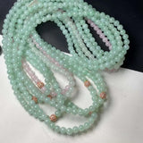 AOOKMIYA Myanmar Natural A- Level Jade Women's Jewelry Bean Color Necklace Neck Accessories Ornament with Certificate