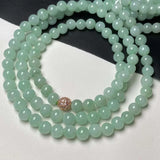 AOOKMIYA Myanmar Natural A- Level Jade Women's Jewelry Bean Color Necklace Neck Accessories Ornament with Certificate