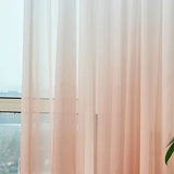 NAPEARL Gradient Tulle Curtain Window Modern Bedroom for Living Room Voile Solid Color Sheer Yarn Panel Kitchen Ready Made