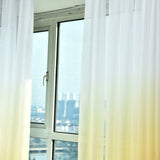 NAPEARL Gradient Tulle Curtain Window Modern Bedroom for Living Room Voile Solid Color Sheer Yarn Panel Kitchen Ready Made