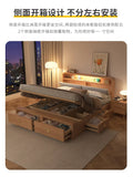NEW Nordic solid wood bed soft against 1.5 meters high box air pressure storage 1.8 meters storage drawer 1.35 meters box bed fl