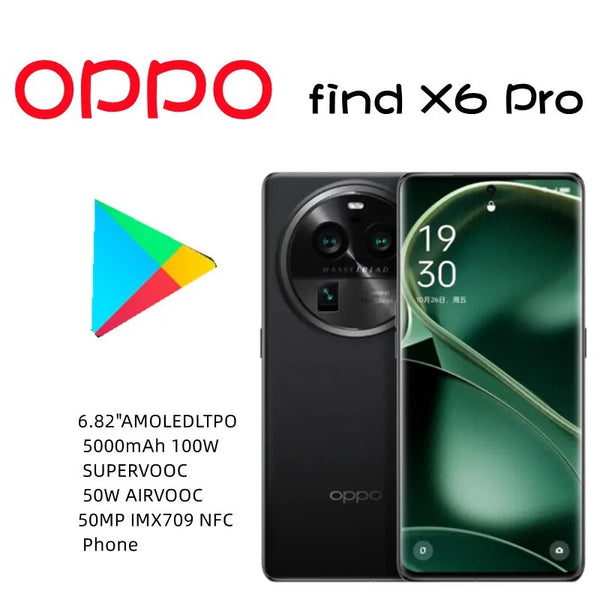 NEW OPPO Find X6 Pro 5G SmartPhone Snapdragon 8 Gen 2 6.82" AMOLED 120Hz 5000mAh Battery 100W SuperVOOC 50MP Camera NFC OTA