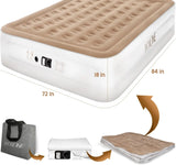 NXONE Air Mattress,18 Inch Inflatable Airbed Luxury Double High Self Inflation Deflation Queen Air Mattress WithUpgraded