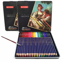 NYONI Premium Soft Core 72 Watercolor Pencils 12-100 Lapis De Cor Professional Water Soluble Colored Pencil for Art Supplies