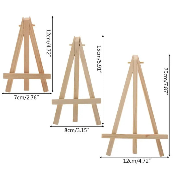 AOOKMIYA 1pcs Natural Wood Mini Easel Frame Tripod Display Holder Meet