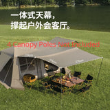 Naturehike 2024 New Village13 Flagship Edition Automatic Tent Outdoor Camping Overnight Equipment 4 Canopy Poles Not Included