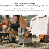 Naturehike Camping Woodstove Outdoor Pellet Heater Picnic Stove Built in Oven Foldable Stove Legs Stainless Steel Camp Equipment