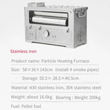 Naturehike Camping Woodstove Outdoor Pellet Heater Picnic Stove Built in Oven Foldable Stove Legs Stainless Steel Camp Equipment