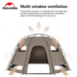 Naturehike Dome Tent Outdoor Camping Portable Tourist Beach Travel Breathable Large Space Quick Open Cabin House Octagonal Tent