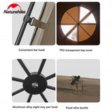 Naturehike Dome Tent Outdoor Camping Portable Tourist Beach Travel Breathable Large Space Quick Open Cabin House Octagonal Tent