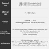 Naturehike Sand Dune 10.9 One Room And One Hall Tent Outdoor 4-6 person Camping Spacious Large Space Sunscreen Tent CNK2300ZP029