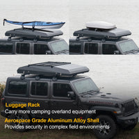 AOOKMIYA Naturnest Rooftop Tent Hard Shell 2024 Upgraded Model, Nature Nest Roof Top Tent Camping with Top Roof Rack, Aluminum Hardshell