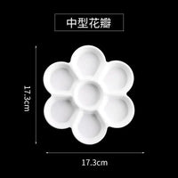 AOOKMIYA  New Round Paint Palette Tray Imitation Porcelain for Oil Watercolor Gouache Craft DIY Art Painting Easy To Wash White Palette