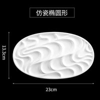 AOOKMIYA  New Round Paint Palette Tray Imitation Porcelain for Oil Watercolor Gouache Craft DIY Art Painting Easy To Wash White Palette