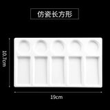 AOOKMIYA  New Round Paint Palette Tray Imitation Porcelain for Oil Watercolor Gouache Craft DIY Art Painting Easy To Wash White Palette