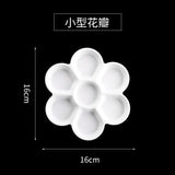 AOOKMIYA  New Round Paint Palette Tray Imitation Porcelain for Oil Watercolor Gouache Craft DIY Art Painting Easy To Wash White Palette