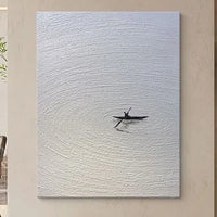 Nordic Abstract Small Boat Texture Handmade Oil Painting Corridor Wall Art Poster For BedRoom Decoration Hand Drawn Oil Painting