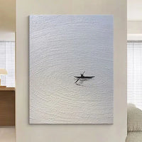 Nordic Abstract Small Boat Texture Handmade Oil Painting Corridor Wall Art Poster For BedRoom Decoration Hand Drawn Oil Painting