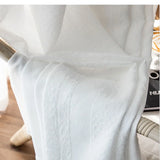 Nordic simple white bubble curtain yarn living room shading balcony thickened white tulle Translucent curtain custom tulle