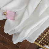 Nordic simple white bubble curtain yarn living room shading balcony thickened white tulle Translucent curtain custom tulle