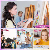 Nylon Arte Pincéis para Artista, Aquarela Profissional Acrílico, Punho De Madeira Pintura Suprimentos, Papelaria Roxo, 10 PCs