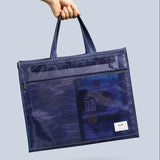 Nylon Mesh Zipper Pouch, Saco de arquivo portátil, A3 Document Storage Bag, Grande A3 Art Bag, Saco Tutorial do Estudante para a Escola