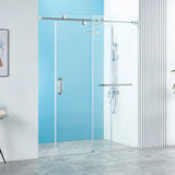O01-Frameless Sliding Glass Shower Doors 60" Width x 76"Height with 5/16"(8mm) Clear Tempered Glass Bathroom American Design