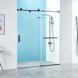 O01-Frameless Sliding Glass Shower Doors 60" Width x 76"Height with 5/16"(8mm) Clear Tempered Glass Bathroom American Design