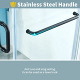 O01-Frameless Sliding Glass Shower Doors 60" Width x 76"Height with 5/16"(8mm) Clear Tempered Glass Bathroom American Design