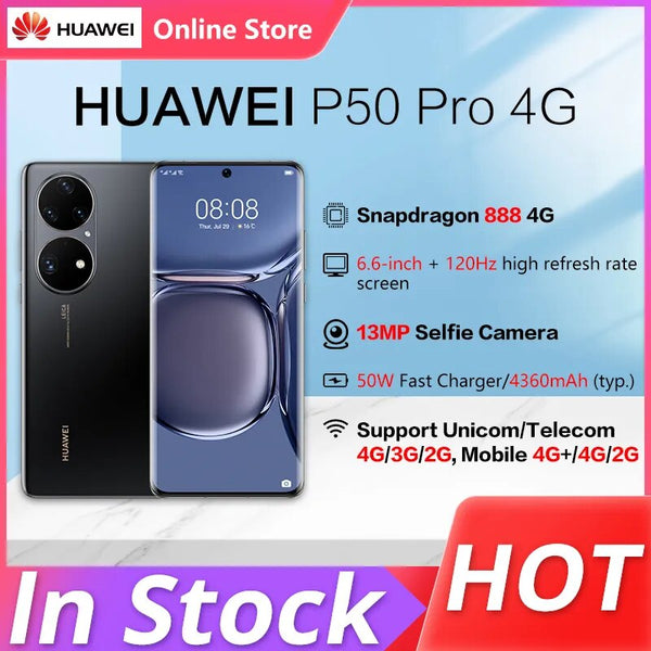 HUAWEI P50 Pro 4G Smartphone HarmonyOS 2 Snapdragon 888 6.6 OLED CN  Version