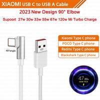 Original Xiaomi 6A Usb Type C Cable Charger 120w Turbo Tipo Fast Charging For Mi 13 12 11 10 Pro ultra Poco x3 Redmi Note K50 40