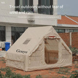 Outdoor Camping Inflatable Tent Thickened Rainproof Portable Camping Self-Driving Free Room Folding Tent One Bedroom