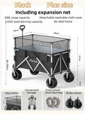 Outdoor Collapsible Camping Cart Tractor Outdoor Hand-Pushed Table Board Picnic Cart Camp Trailer Pull Rod To Open The Cart